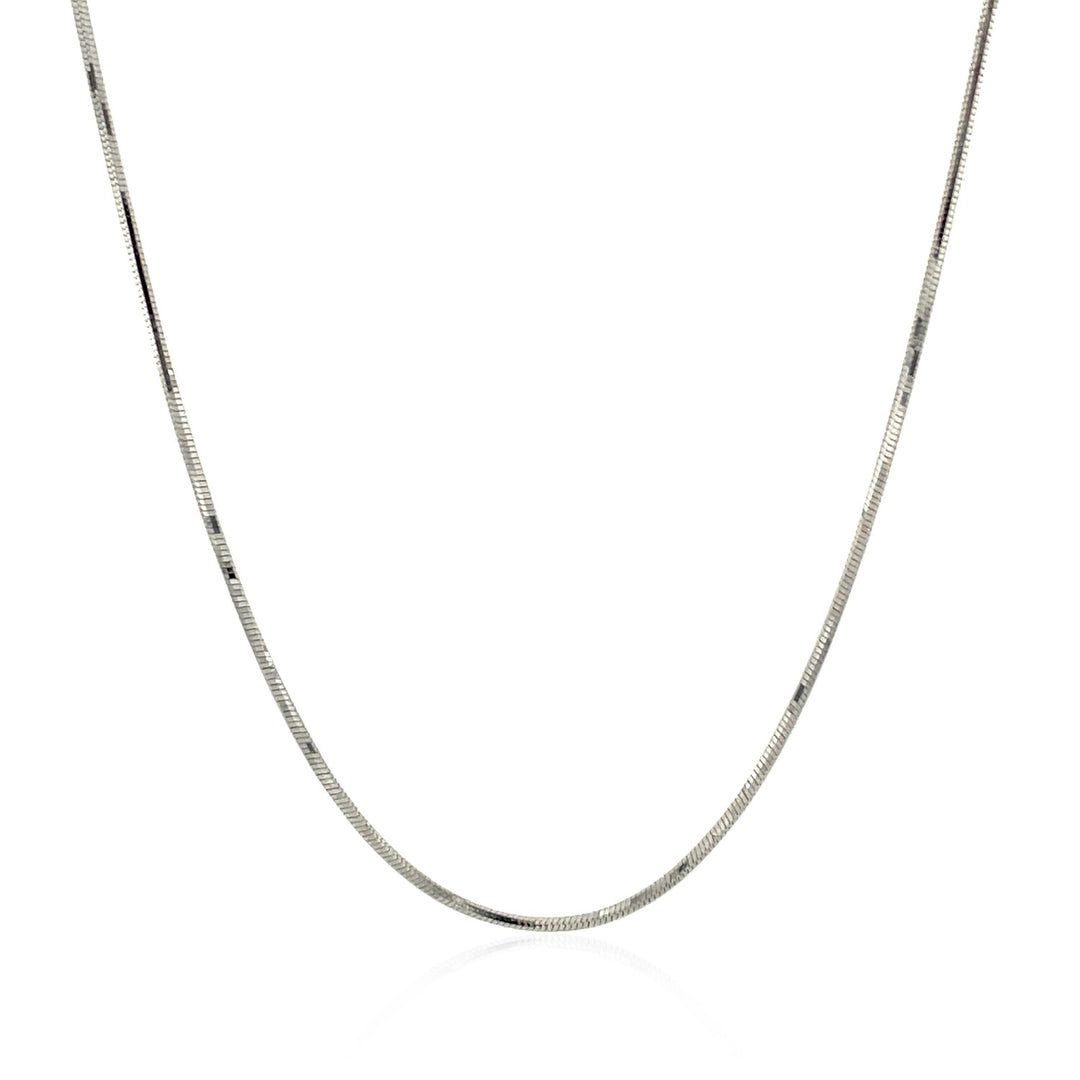 Brand New 14k White Gold Adjustable Snake Chain (0.80 mm)