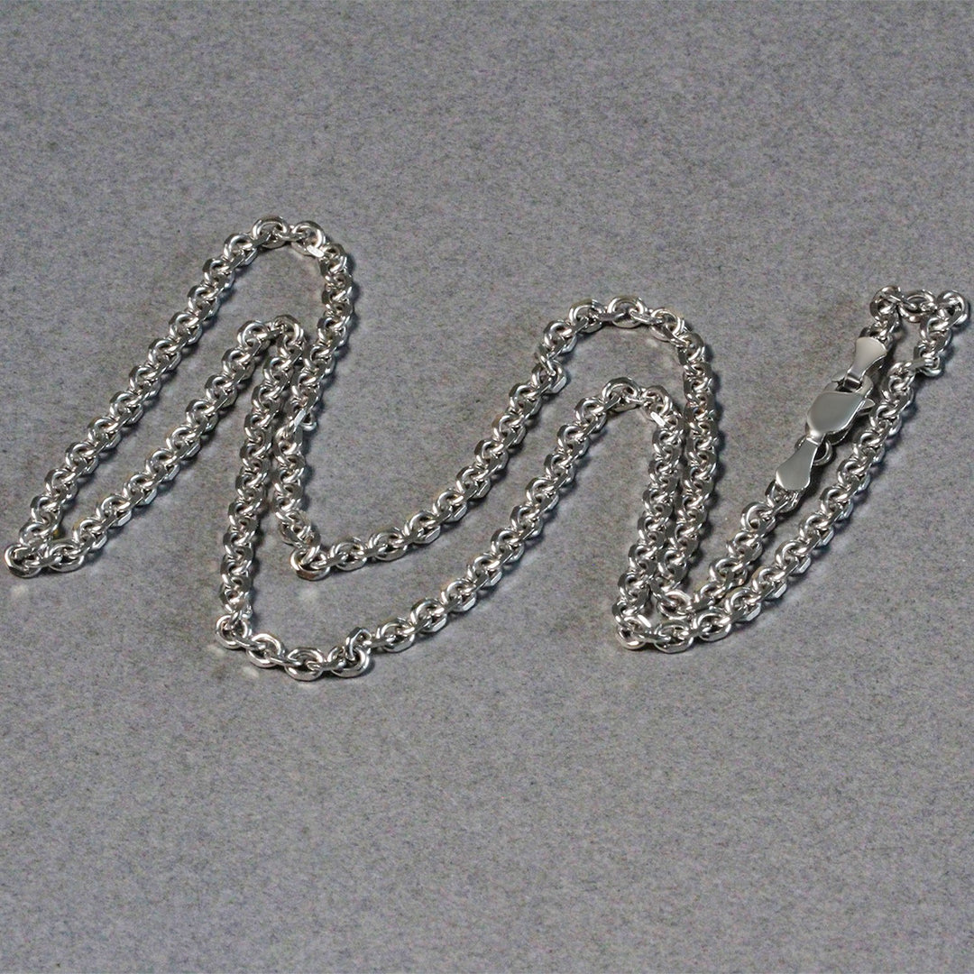 Brand New 14k White Gold Diamond Cut Cable Link Chain (2.90 mm)