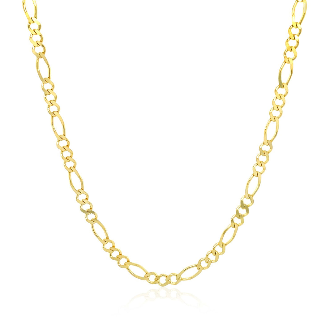 Brand New 14k Yellow Gold Solid Figaro Chain (2.80 mm)