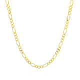 Brand New 14k Yellow Gold Solid Figaro Chain (2.80 mm)