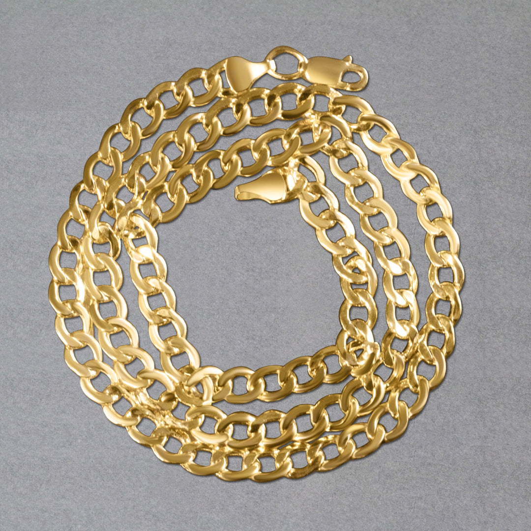 Brand New 14k Yellow Gold Curb Chain (5.30 mm)