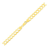 Brand New 14k Yellow Gold Solid Curb Bracelet (7.00 mm)