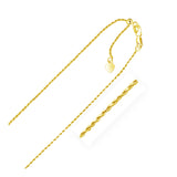 Brand New 14k Yellow Gold Adjustable Rope Chain (0.95 mm)