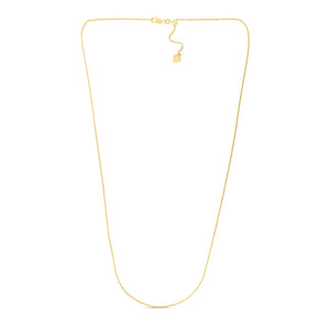 Brand New 14k Yellow Gold Adjustable Rope Chain (0.95 mm)