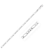 Brand New 14k White Gold Solid Figaro Chain (2.60 mm)