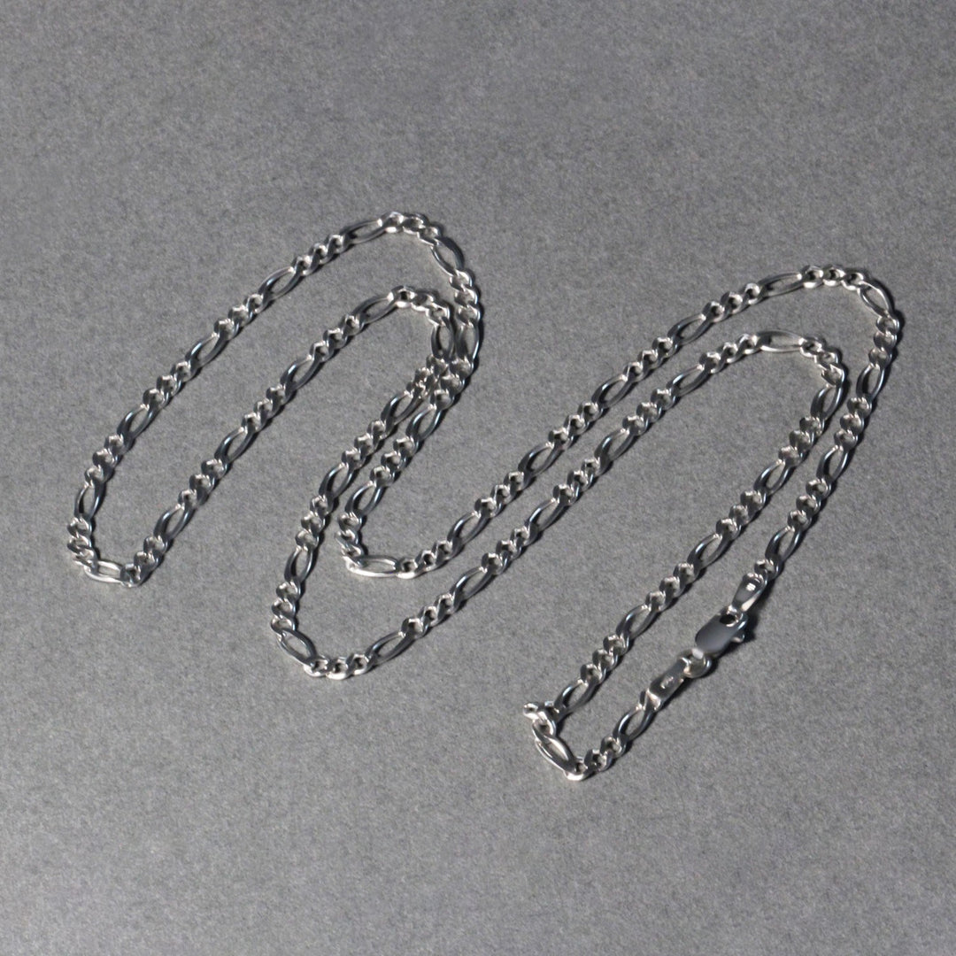 Brand New 14k White Gold Solid Figaro Chain (2.60 mm)