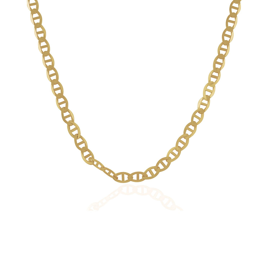 Brand New 10k Yellow Gold Mariner Link Chain (4.50 mm)