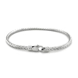 Brand New Fancy Weave Bangle in 14k White Gold (3.00 mm)