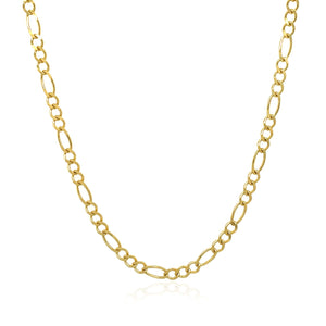 Brand New 10k Yellow Gold Solid Figaro Chain (2.60 mm)