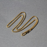 Brand New 14k Yellow Gold Round Wheat Chain (2.10 mm)