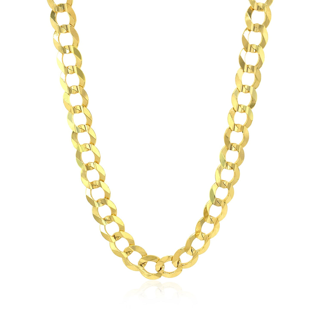 Brand New 14k Yellow Gold Solid Curb Chain (7.00 mm)