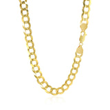 Brand New 14k Yellow Gold Solid Curb Chain (7.00 mm)