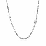 Brand New 14k White Gold Diamond Cut Cable Link Chain (2.20 mm)