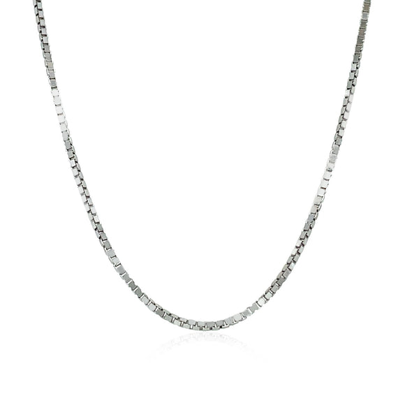 Brand New 14k White Gold Classic Box Chain (1.10 mm)