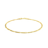 Brand New 14k Yellow Gold Figaro Bracelet (1.90 mm)