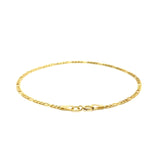 Brand New 14k Yellow Gold Figaro Bracelet (1.90 mm)