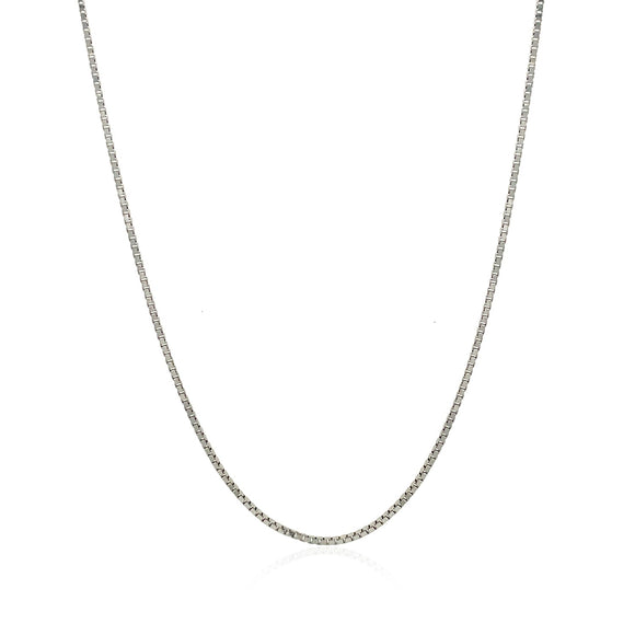 Brand New 14k White Gold Classic Box Chain (0.85 mm)