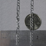 Brand New 14k White Gold Solid Figaro Chain (3.80 mm)