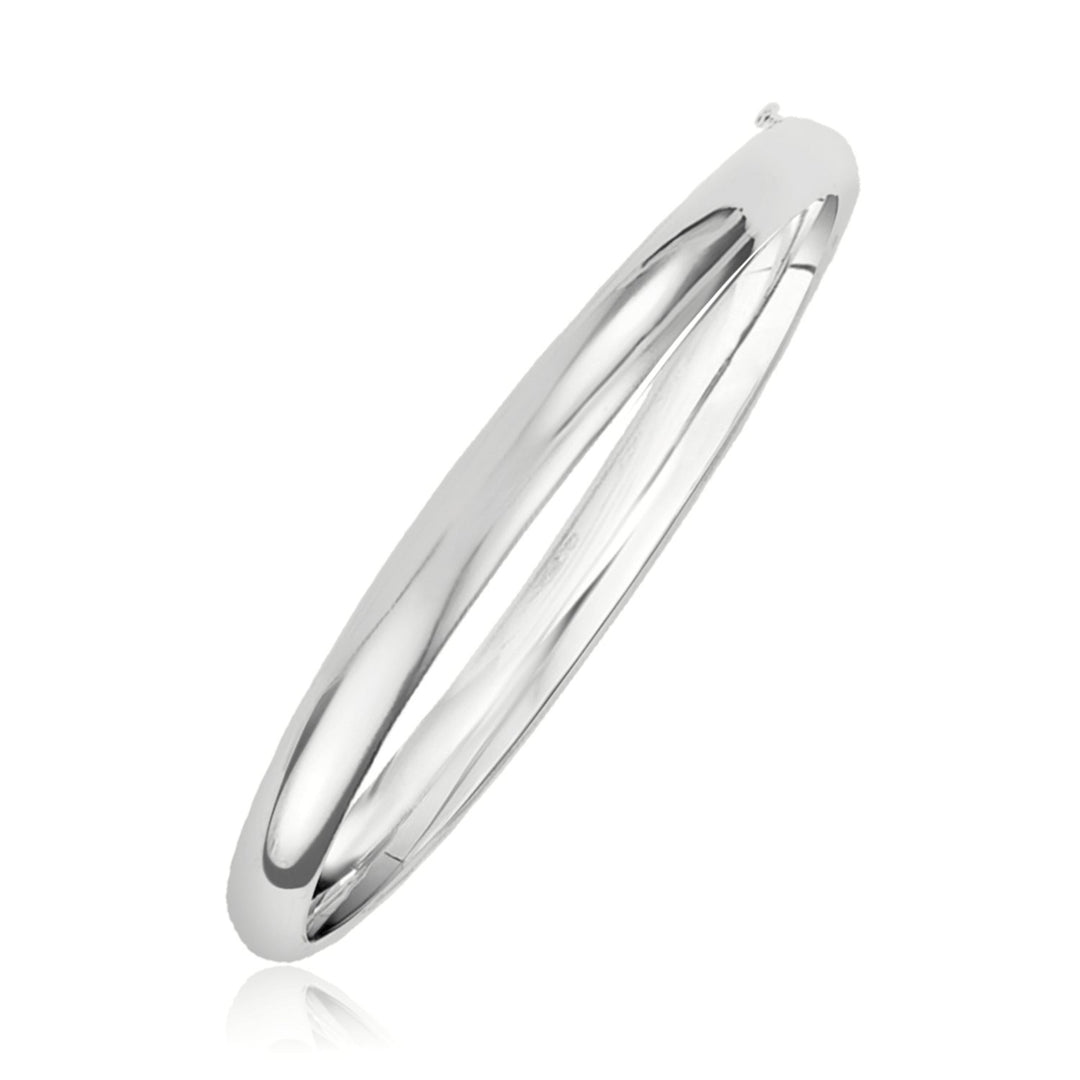 Brand New Classic Bangle in 14k White Gold (5.00 mm)