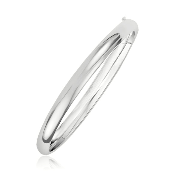 Brand New Classic Bangle in 14k White Gold (5.00 mm)