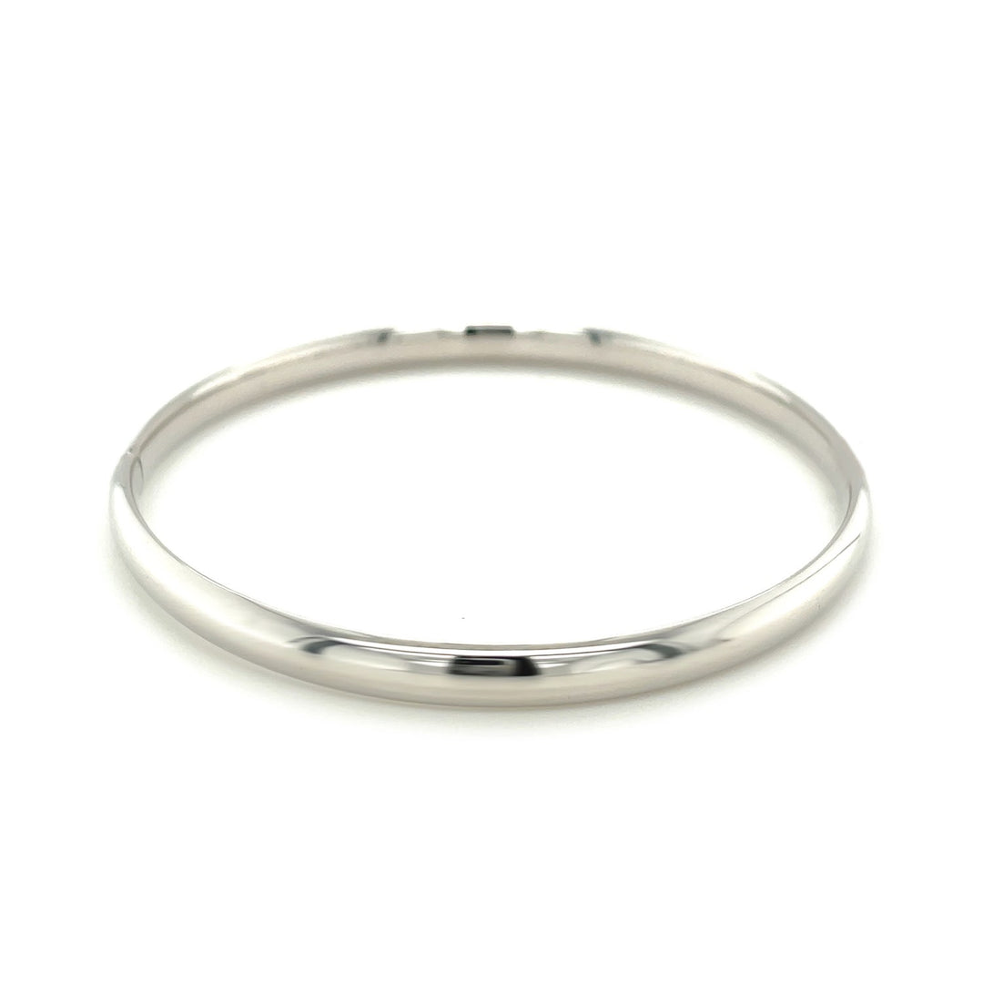 Brand New Classic Bangle in 14k White Gold (5.00 mm)