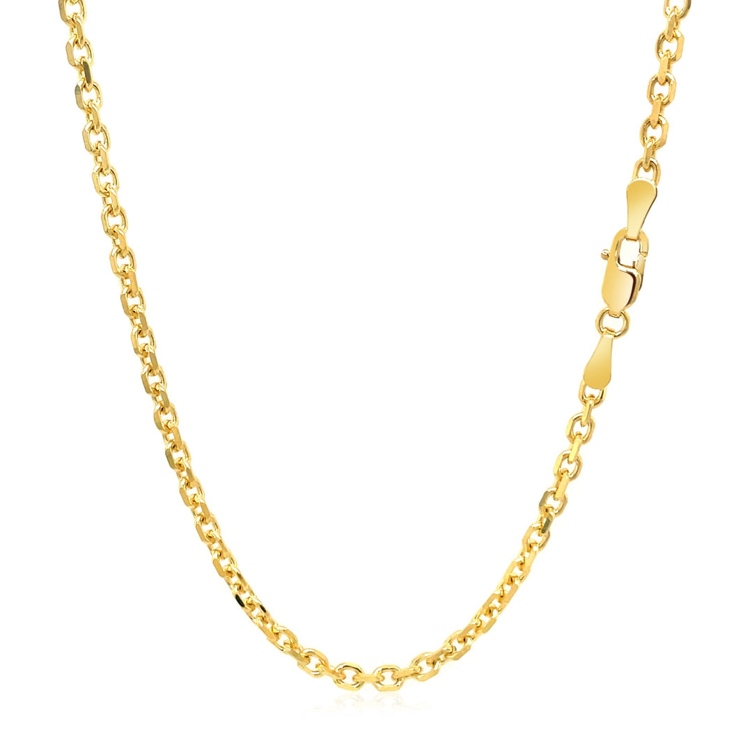 Brand New 14k Yellow Gold Diamond Cut Cable Link Chain (2.60 mm)