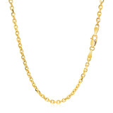 Brand New 14k Yellow Gold Diamond Cut Cable Link Chain (2.60 mm)