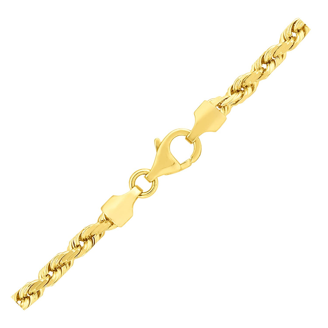 Brand New 14k Yellow Gold Solid Diamond Cut Rope Chain (3.50 mm)