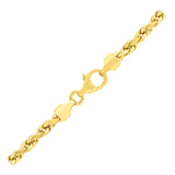 Brand New 14k Yellow Gold Solid Diamond Cut Rope Chain (3.50 mm)