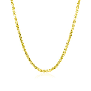 Brand New 14k Yellow Gold Round Box Chain (2.5 mm)