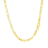 Brand New 14k Yellow Gold Solid Figaro Chain (3.00 mm)