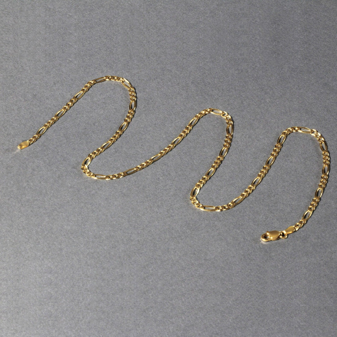 Brand New 14k Yellow Gold Solid Figaro Chain (3.00 mm)