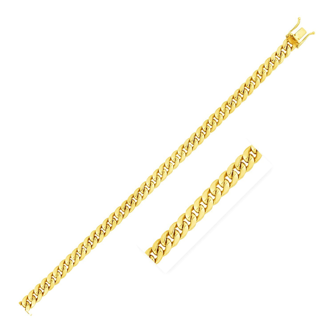 Brand New 10k Yellow Gold Semi Solid Miami Cuban Chain (4.50 mm)