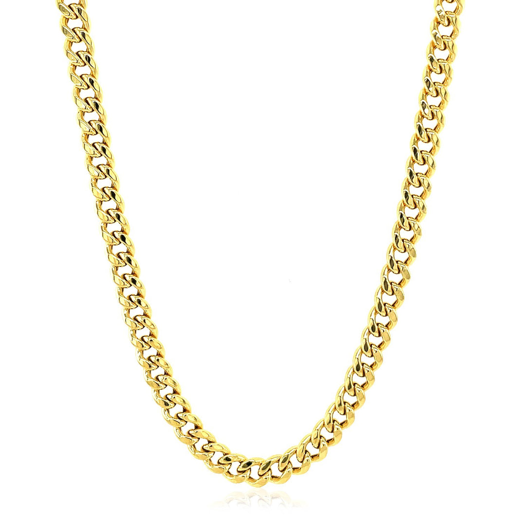 Brand New 10k Yellow Gold Semi Solid Miami Cuban Chain (4.50 mm)