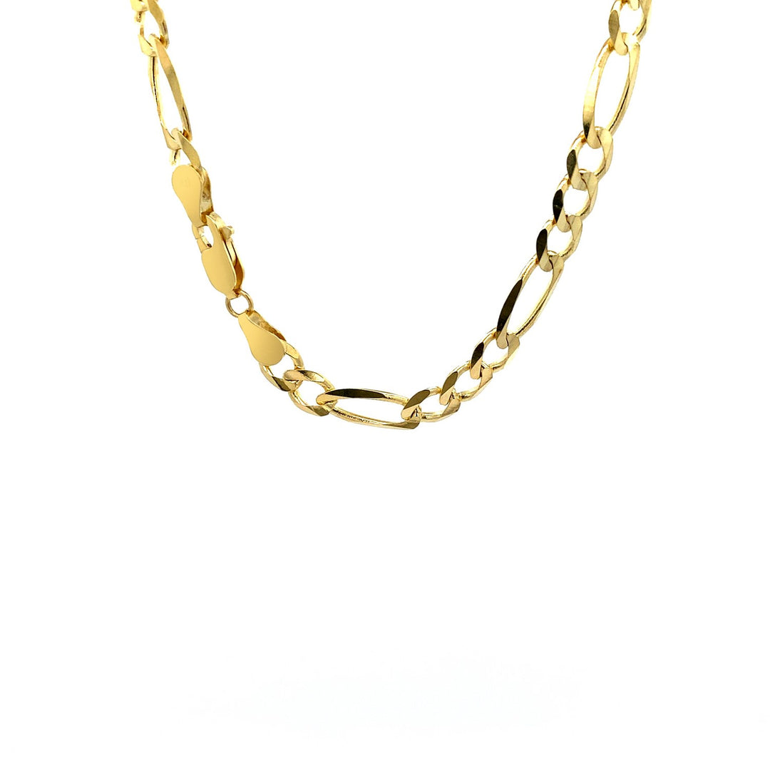 Brand New 14k Yellow Gold Solid Figaro Chain (6.00 mm)