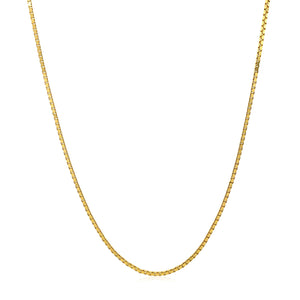 Brand New 14k Yellow Gold Adjustable Box Chain (1.10 mm)