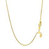 Brand New 14k Yellow Gold Adjustable Box Chain (1.10 mm)