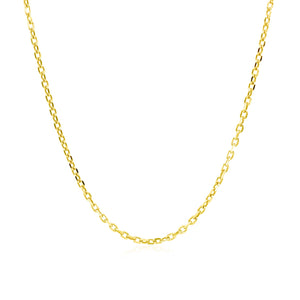 Brand New 14k Yellow Gold Diamond Cut Cable Link Chain (1.50 mm)