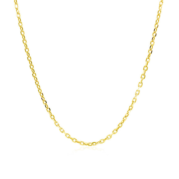 Brand New 14k Yellow Gold Diamond Cut Cable Link Chain (1.50 mm)