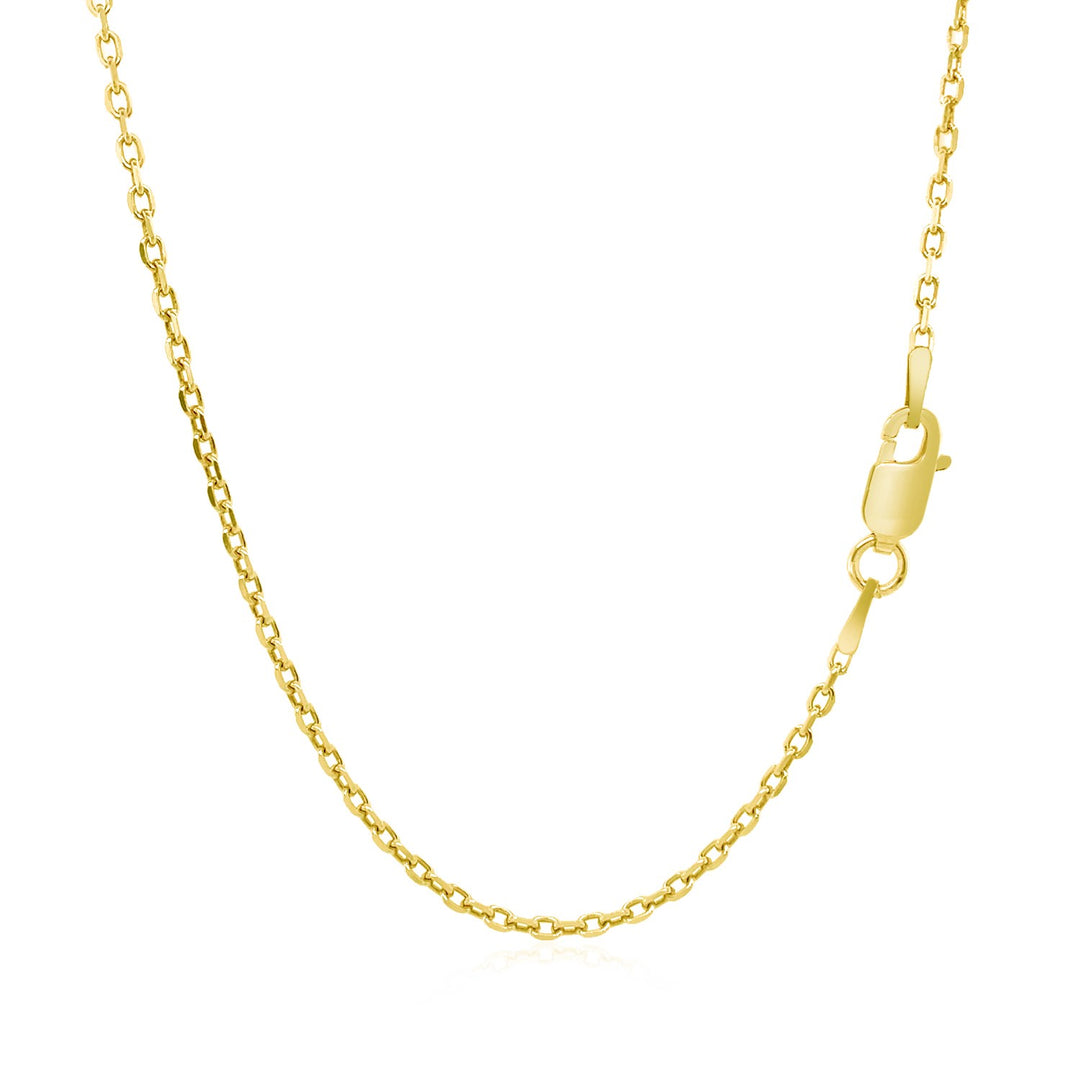 Brand New 14k Yellow Gold Diamond Cut Cable Link Chain (1.50 mm)