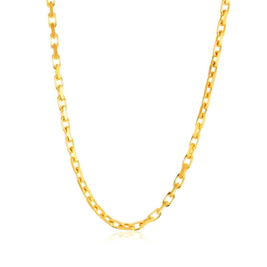 Brand New 14k Yellow Gold French Cable Link Chain (2.50 mm)