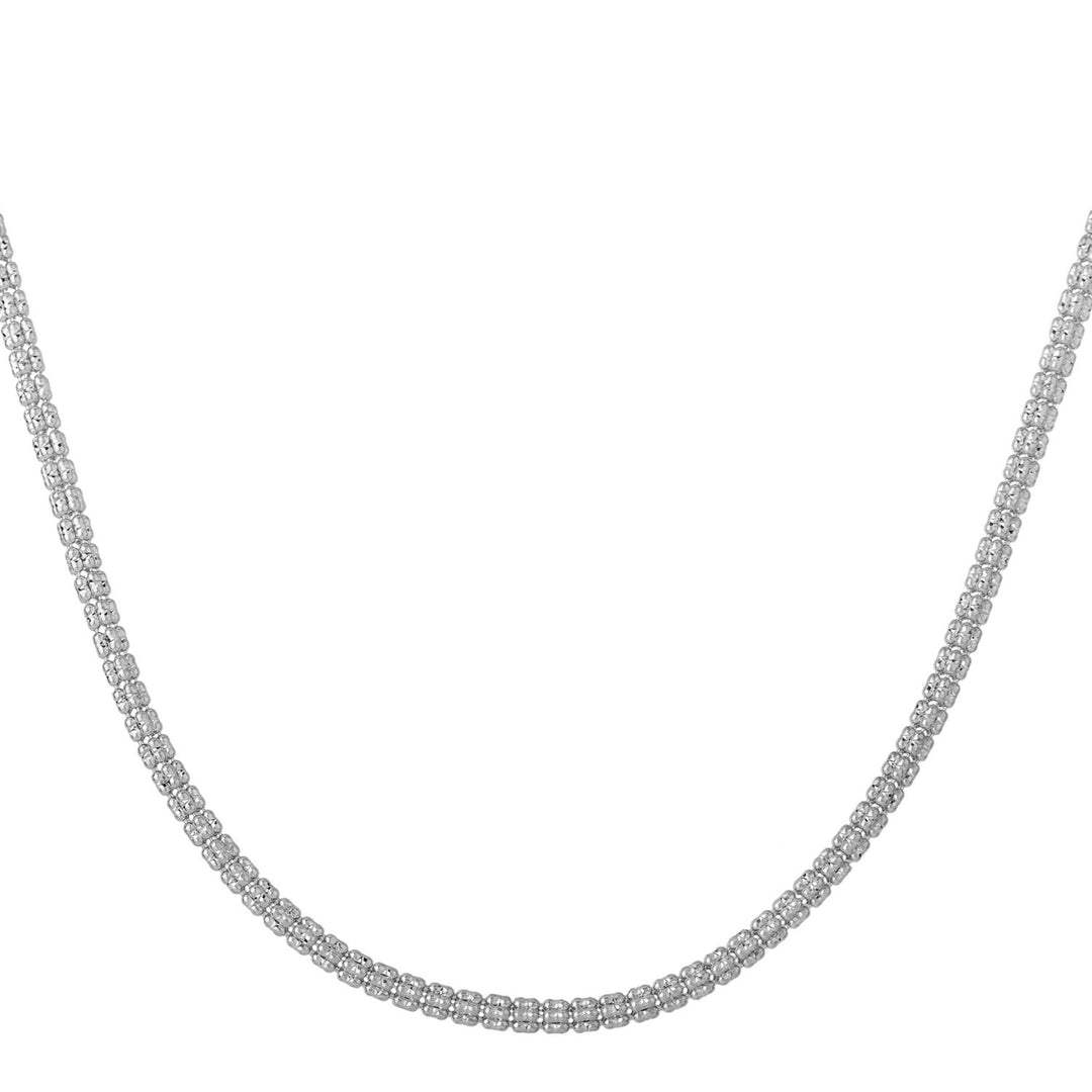 Brand New Ice Barrel Chain in 14k White Gold (3.10 mm)