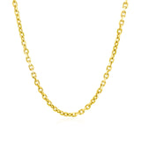 Brand New 14k Yellow Gold Diamond Cut Cable Link Chain (2.20 mm)