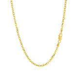 Brand New 14k Yellow Gold Diamond Cut Cable Link Chain (2.20 mm)