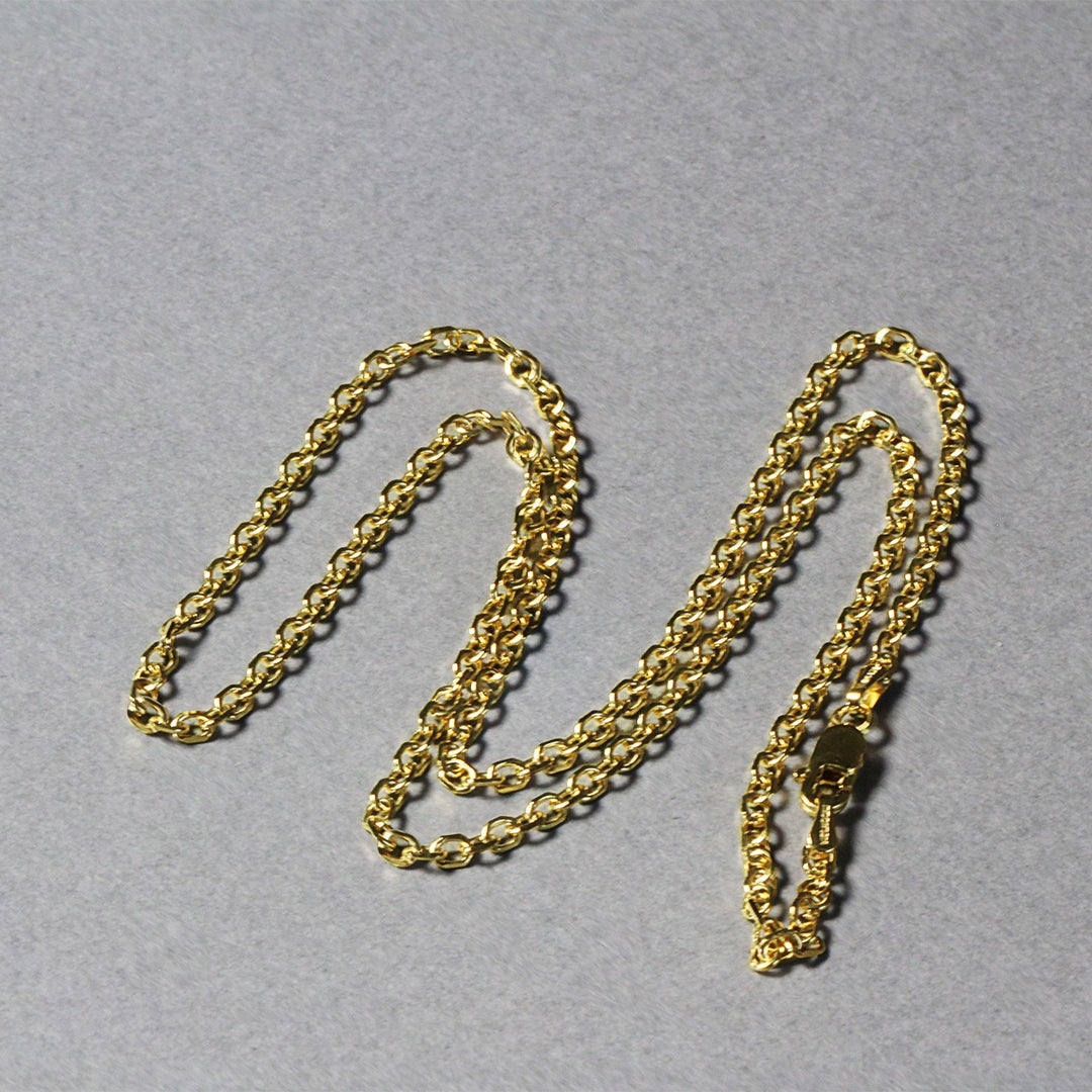 Brand New 14k Yellow Gold Diamond Cut Cable Link Chain (2.20 mm)