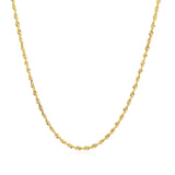 Brand New 10k Yellow Gold Solid Diamond Cut Rope Chain (1.60 mm)