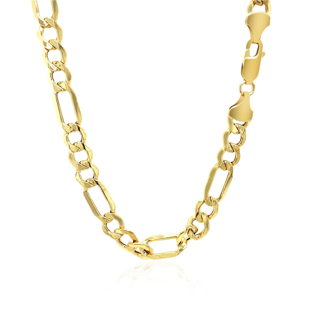 Brand New 14k Yellow Gold Lite Figaro Chain (6.60 mm)