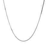 Brand New 14k White Gold Classic Box Chain (0.75 mm)