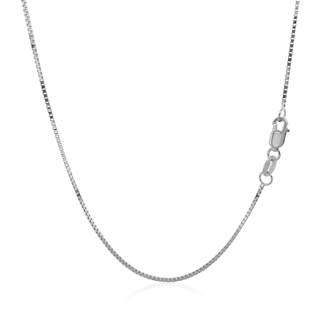 Brand New 14k White Gold Classic Box Chain (0.75 mm)