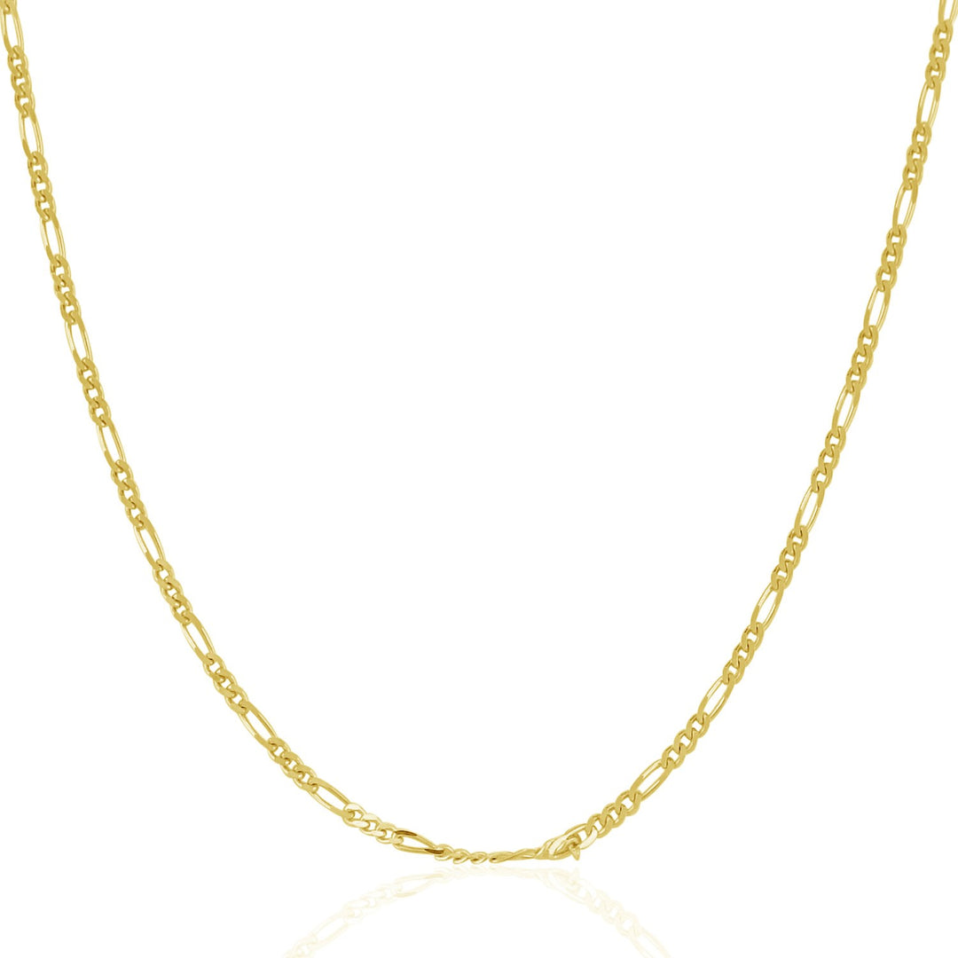 Brand New 14k Yellow Gold Solid Figaro Chain (1.90 mm)